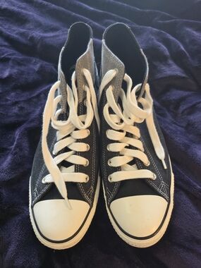 Converse Chuck Taylor All Star High Top Sneakers Black Canvas Men's 10.5